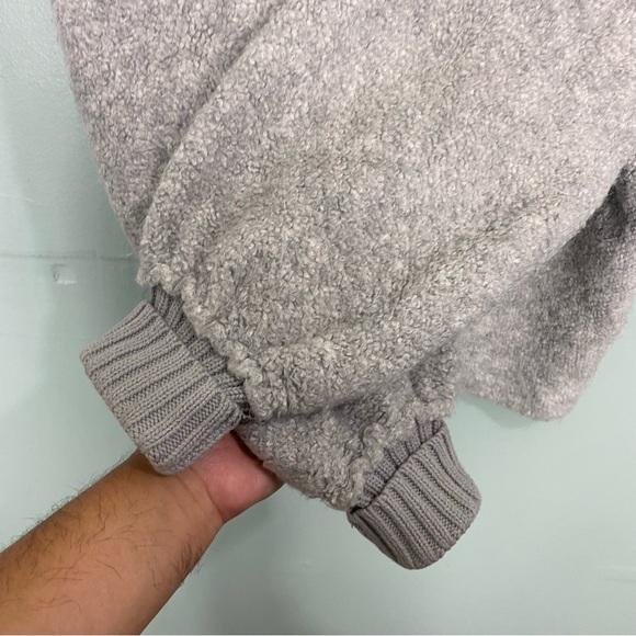 Free People Milo Turtleneck Sweater Gray XS Oversized Knit - Picture 7 of 11